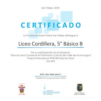 Certificado De Reconocimiento Entregado A Todas Las Escuelas